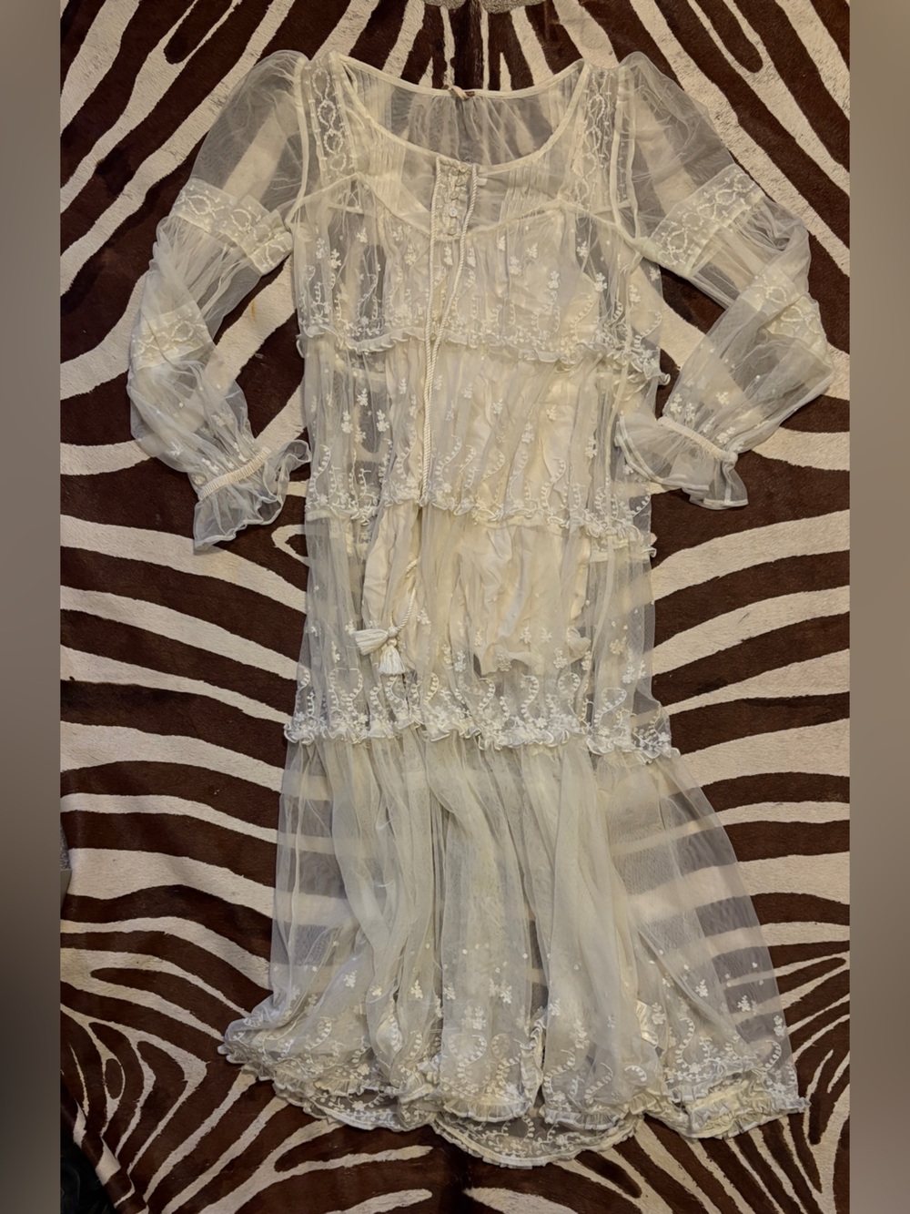 Free People Ivory Lace Stevie dress